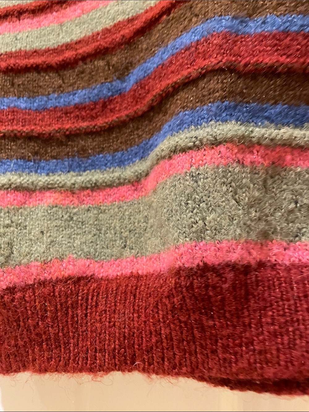 CIDER Multicolor Striped Cropped Sweater Vest Wool Blend Y2K Indie M - Picture 4 of 8
